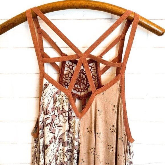 Free People Eyelet Meadow Tunic dDress Top Boho Style Size S - Picture 4 of 7
